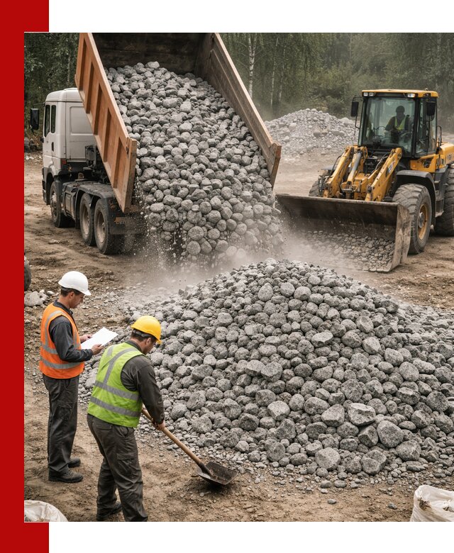 Гранитный щебень фракция 70-150 доставка в Кингисеппе