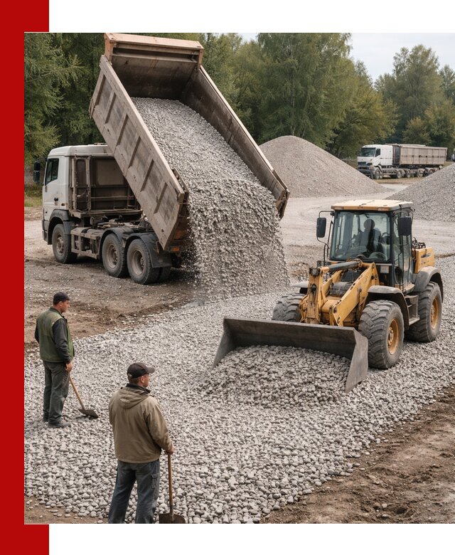 Купить гравийный щебень фракция 20-40 в Кингисеппе с доставкой