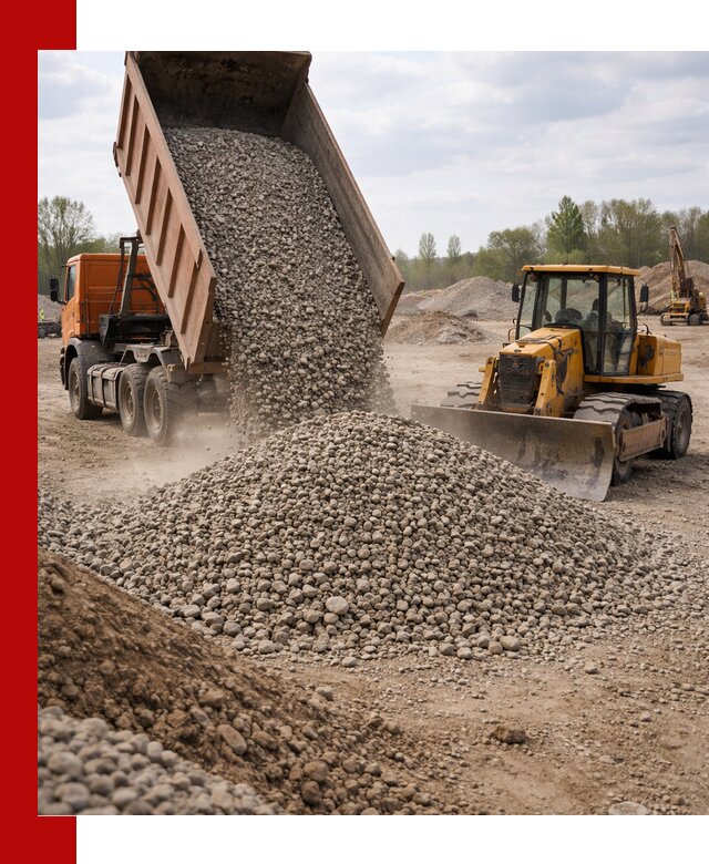 Доставка гравийного щебня фракции 40-70 в Кингисеппе