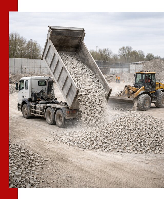 Доставка и продажа известнякового щебня в Кингисеппе