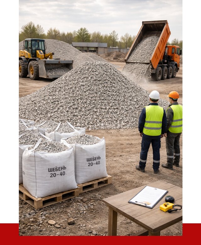 Известняковый щебень 20-40 в Кингисеппе от 2181 р. ПРОНЕРУДКгп