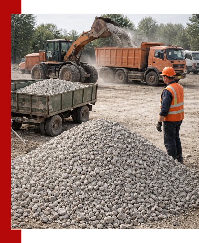 Доставка известнякового щебня фракция 20–40 в Кингисеппе