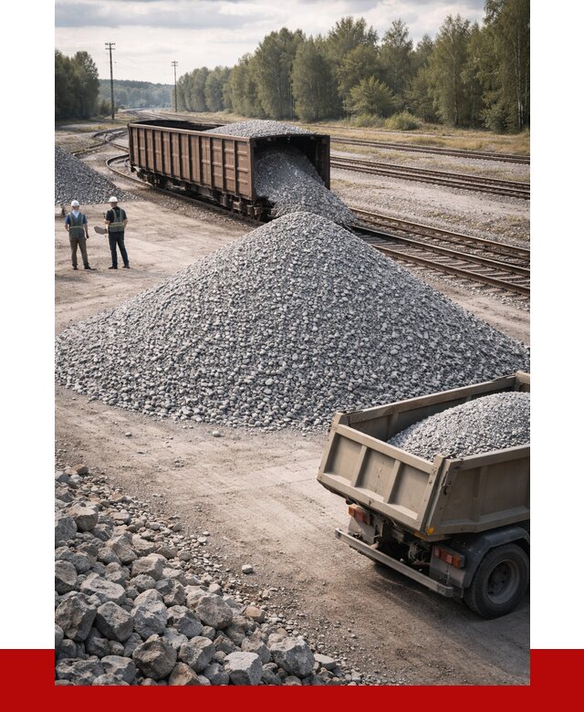 Железнодорожный щебень 20-60 в Кингисеппе от 1765 р. | ПРОНЕРУДКгп