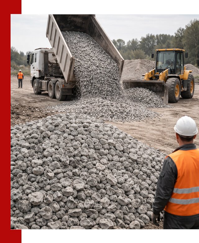 Доставка бетонного щебня фракции 20-40 в Кингисеппе