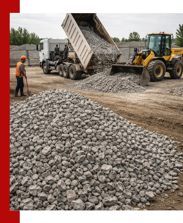 Доставка бетонного щебня фракции 40-70 в Кингисеппе