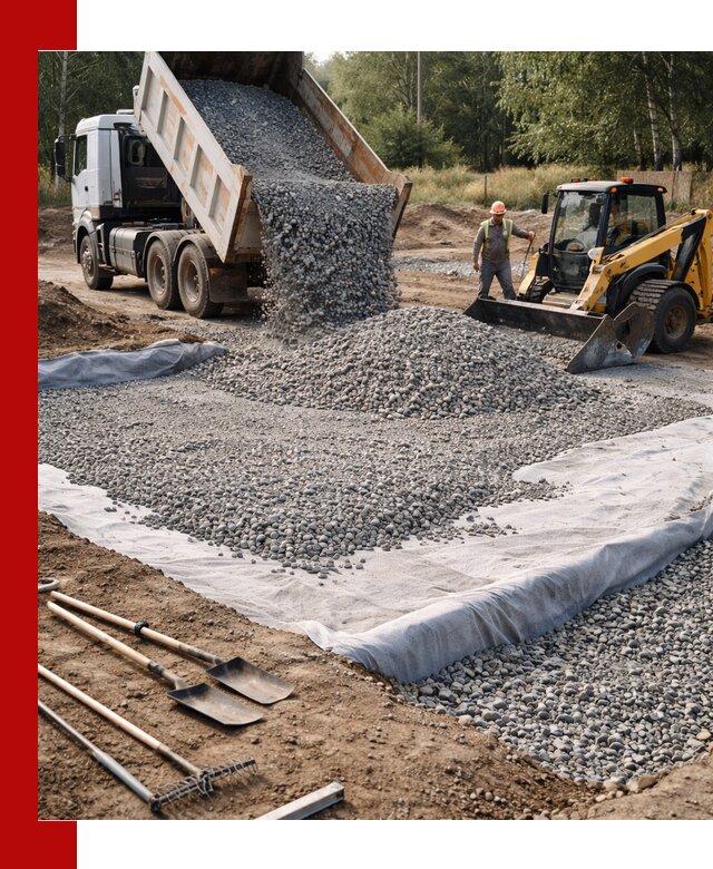 Щебень для фундамента с доставкой в Кингисеппе