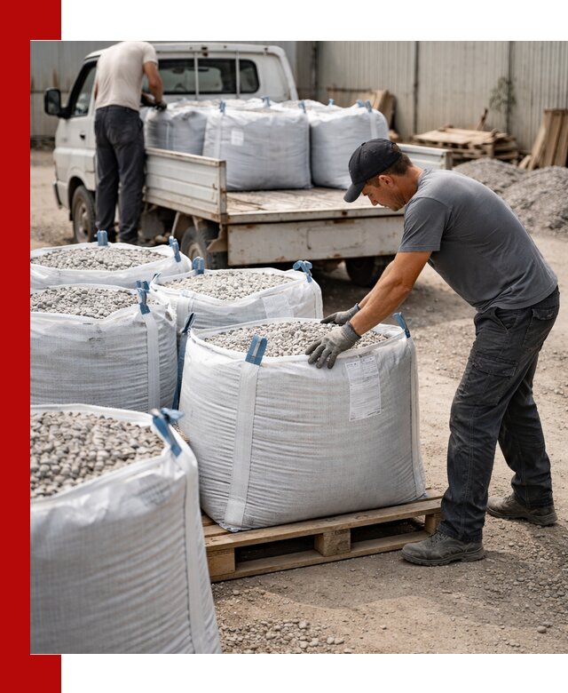 Доставка щебня в мешках по выгодным ценам в Кингисеппе