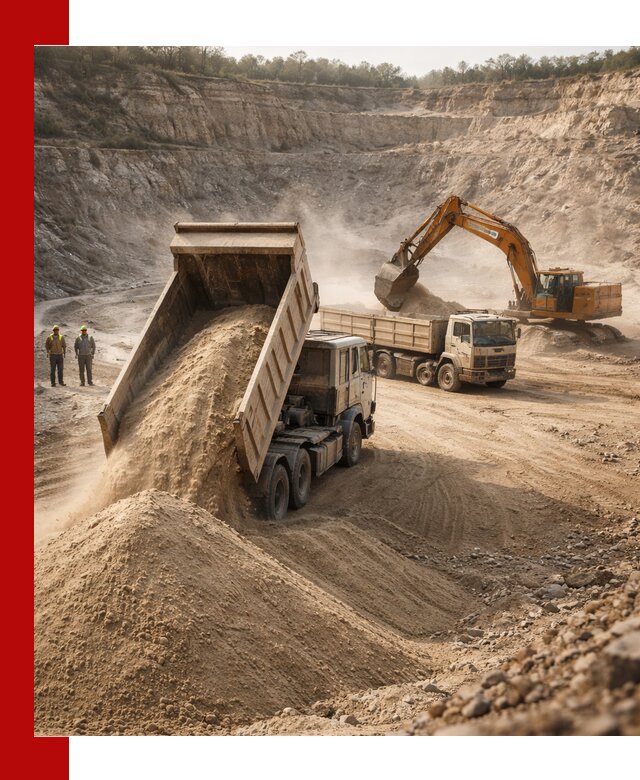 Карьерный песок навалом с доставкой в Кингисеппе