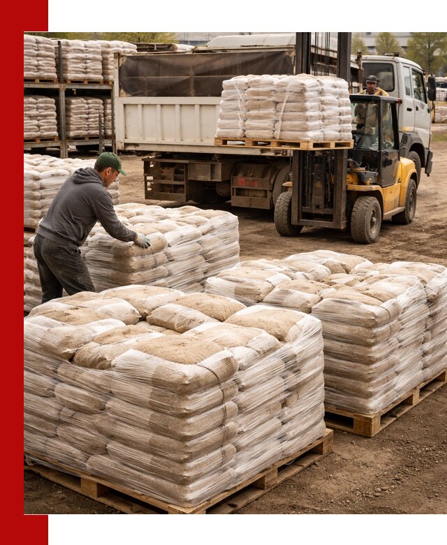 Карьерный песок в мешках с доставкой в Кингисеппе