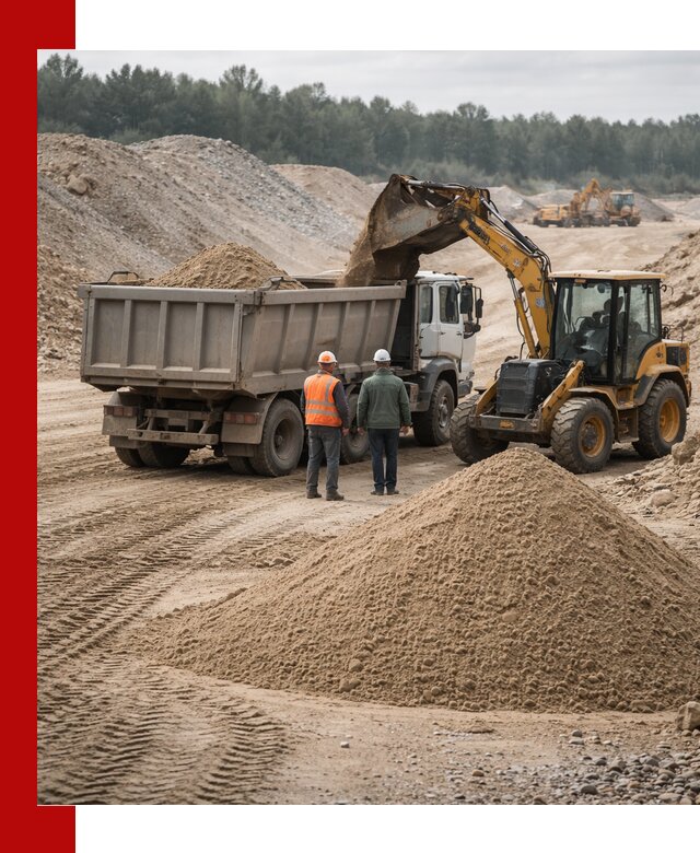 Карьерный среднезернистый песок с доставкой в Кингисеппе