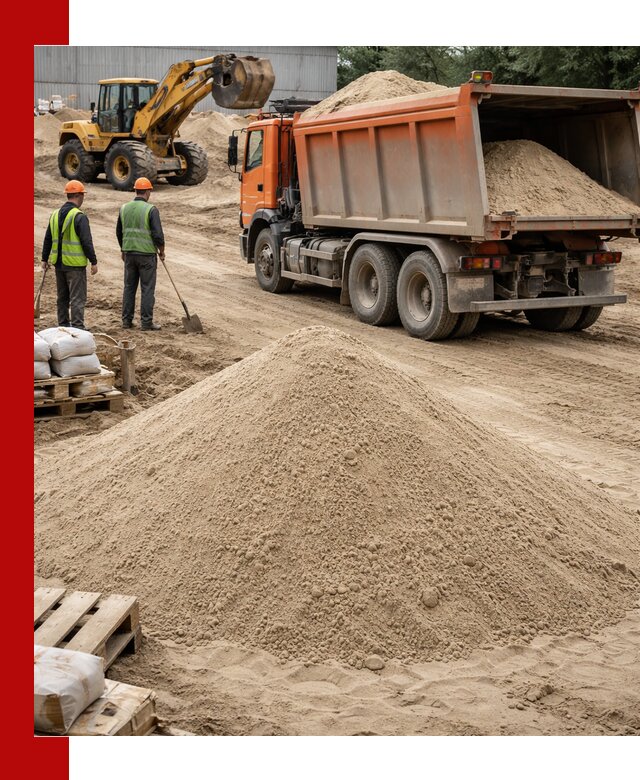 Доставка и продажа мытого речного песка в Кингисеппе