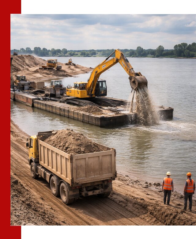 Намывной песок с доставкой в Кингисеппе оптом и в розницу