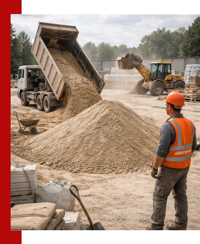 Доставка строительного песка с самосвалом в Кингисеппе