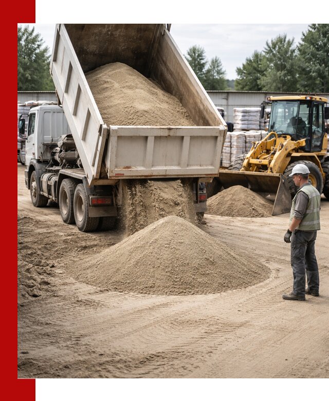 Поставка и доставка песка для бетона в Кингисеппе