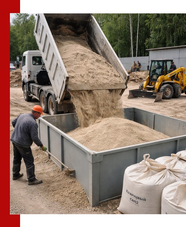 Кварцевый песок для фильтра в Кингисеппе — доставка и качество