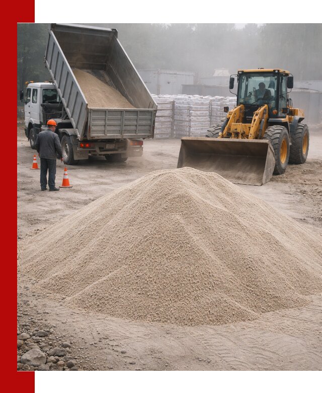 Кварцевый песок фракция 0–8 для стройработ в Кингисеппе