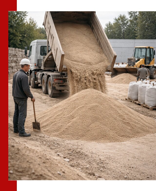 Кварцевый песок фракция 0–3 мм с доставкой в Кингисеппе