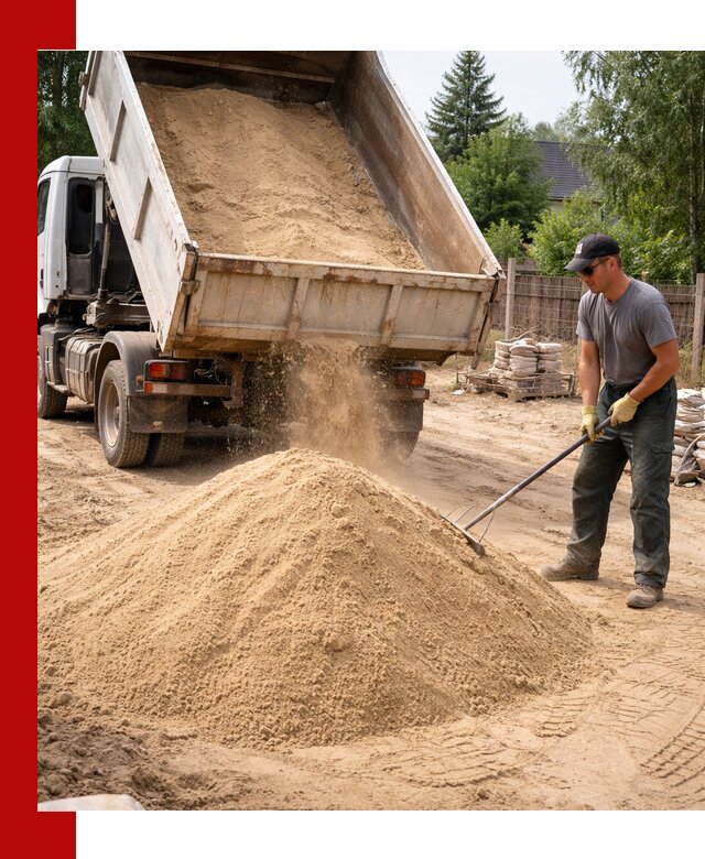 Доставка сухого песка самосвалами в Кингисеппе