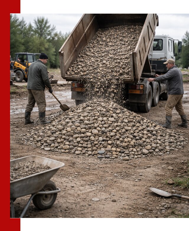 Доставка гальки речной оптом и в розницу в Кингисеппе