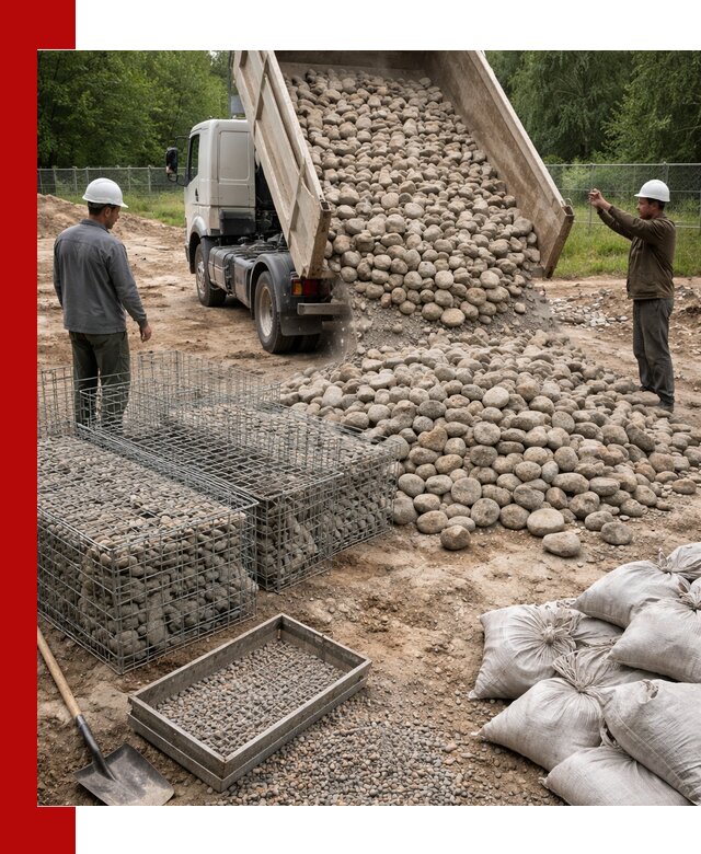 Камень для габионов фракция 70–151 в Кингисеппе