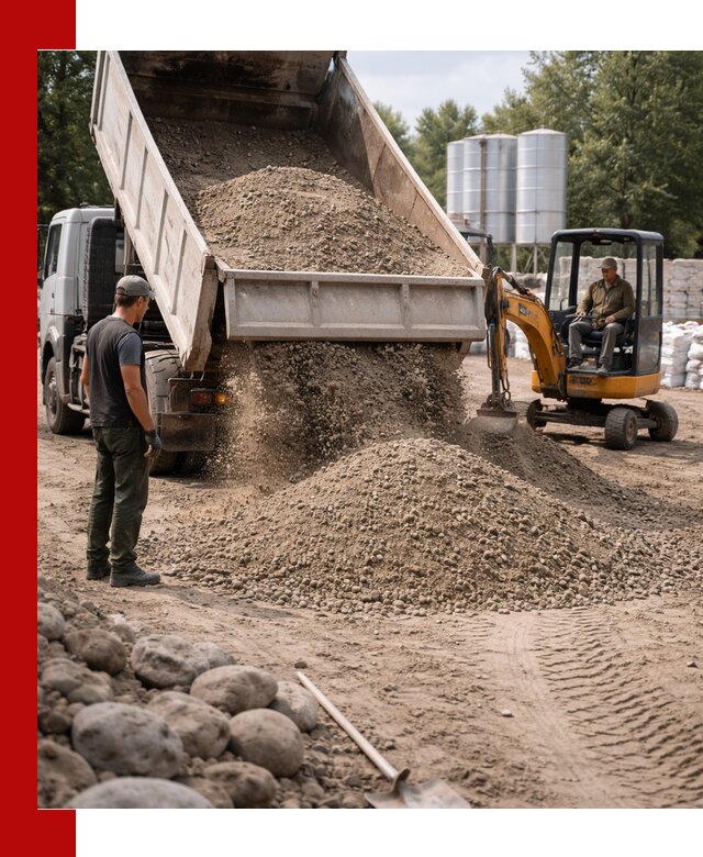 Доставка ПГС С3 в Кингисеппе самосвалами и миксерами