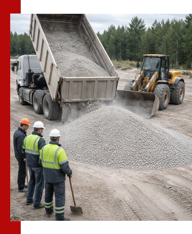 Известняковый отсев 0-5 доставка в Кингисеппе быстро и выгодно