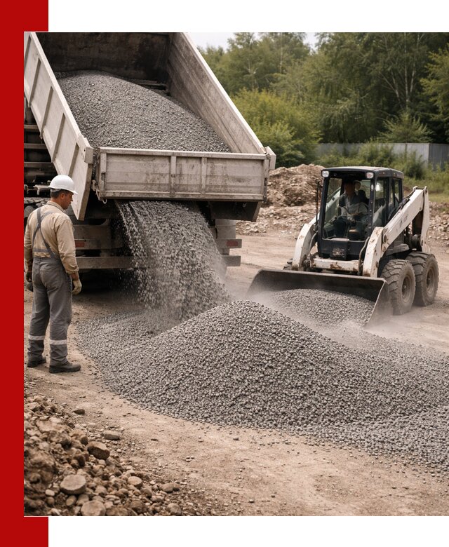 Доставка гравийного отсева 0-5 в Кингисеппе оптом и в розницу