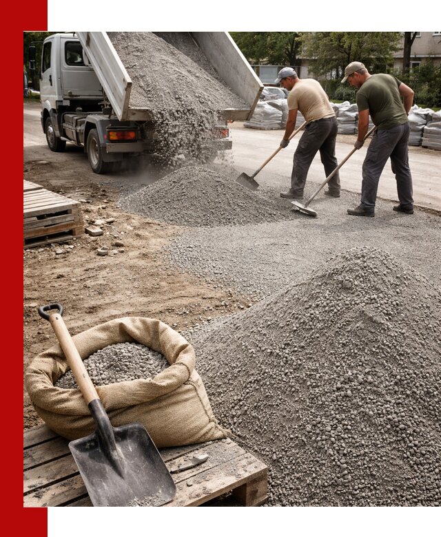 Отсев для тротуарной плитки в Кингисеппе — доставка и укладка