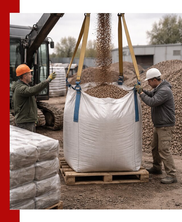 Керамзит в биг-бегах с доставкой в Кингисеппе