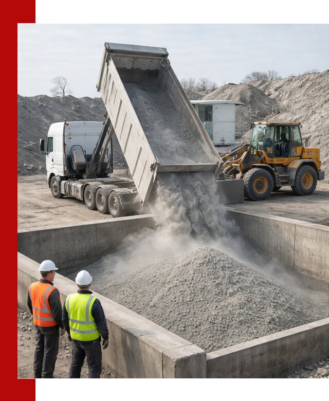 Доставка цемента навалом в Кингисеппе крупными партиями