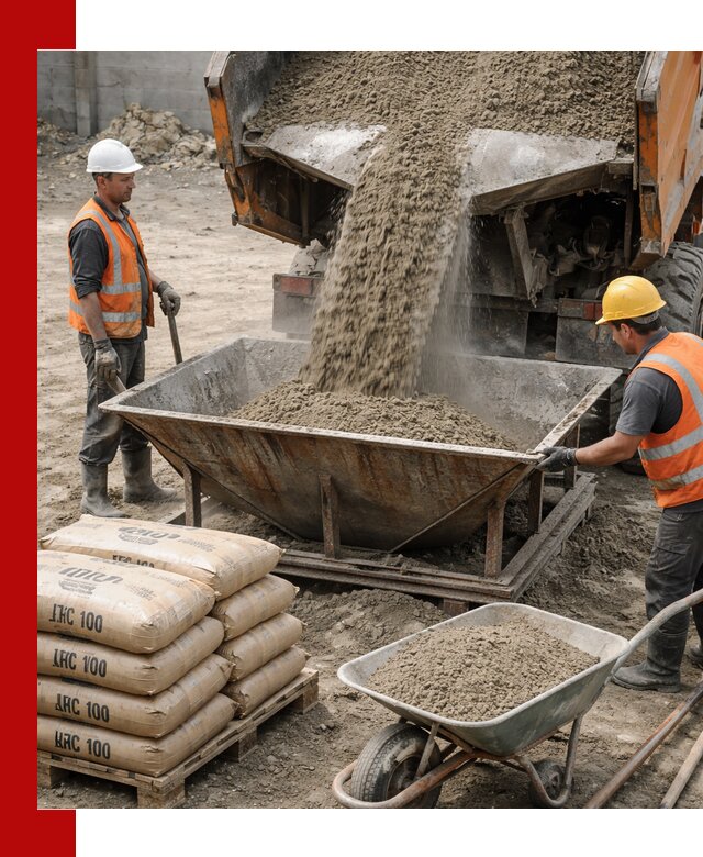 Доставка цементно-песчаной смеси М100 в Кингисеппе