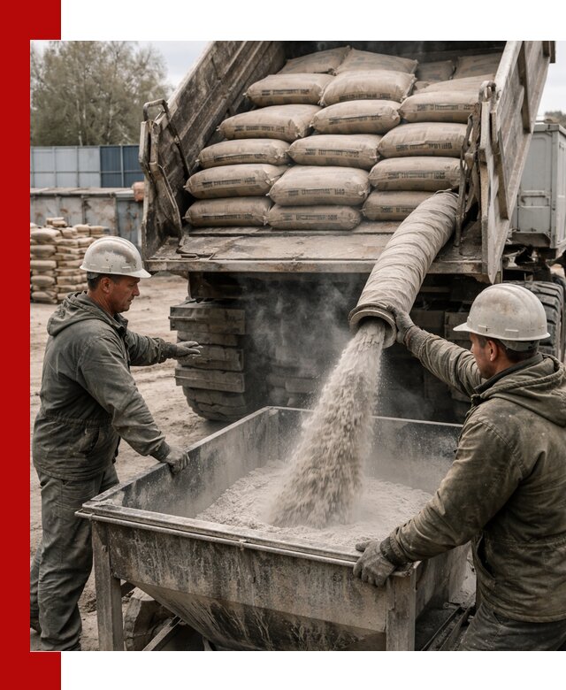 Доставка цемента М400 в Кингисеппе оптом и в розницу