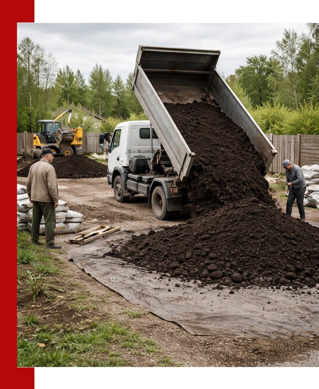 Доставка качественного почвогрунта в Кингисеппе оптом и в розницу