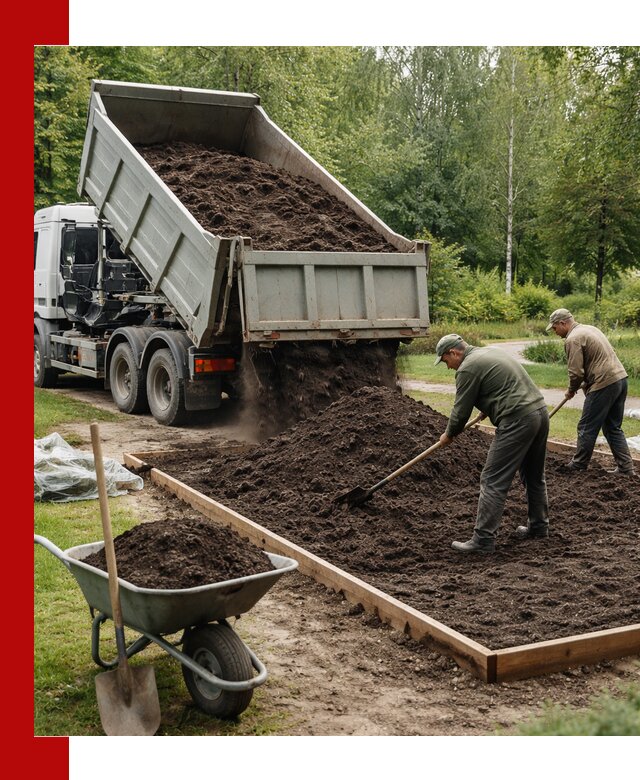 Доставка грунта для озеленения и благоустройства в Кингисеппе