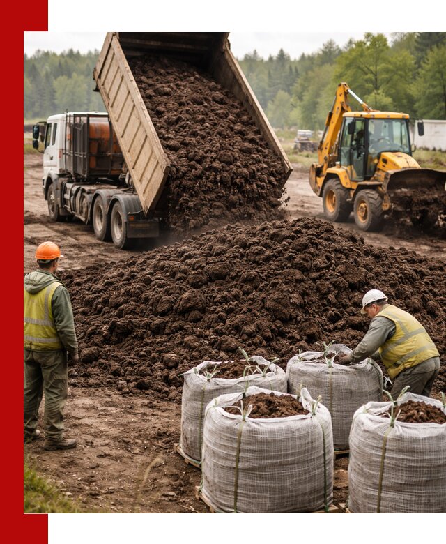 Доставка нейтрального торфа в Кингисеппе оптом и в розницу