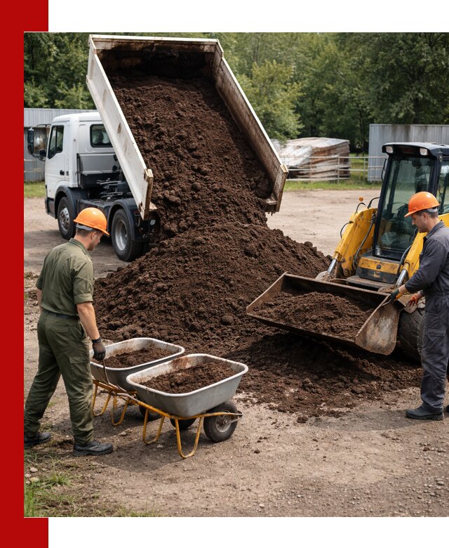 Доставка торфо-земляной смеси в Кингисеппе для огорода и ландшафта