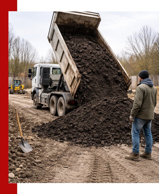 Доставка чернозема навалом в Кингисеппе быстро и выгодно