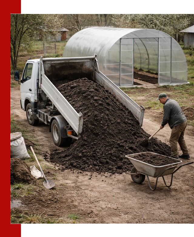 Чернозем для теплицы с доставкой в Кингисеппе