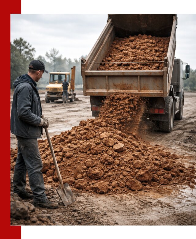 Глина для засыпки в Кингисеппе с доставкой самосвалами