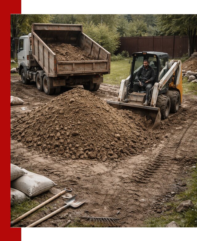 Суглинок для планировки участков в Кингисеппе с доставкой и выгрузкой