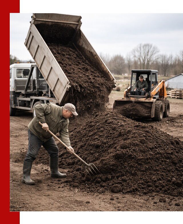 Доставка и продажа перегноя в Кингисеппе быстро и дешево