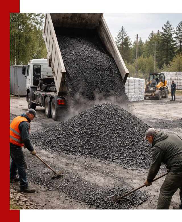 Доставка и продажа асфальтного гранулята в Кингисеппе