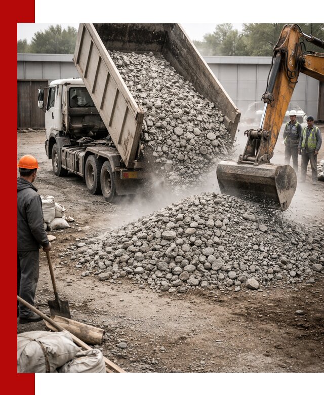 Доставка дробленого бетона в Кингисеппе оптом и в розницу