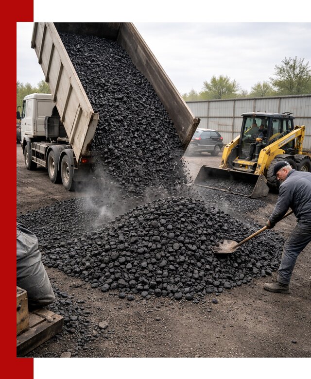 Доставка угля орех в Кингисеппе оптом и в розницу
