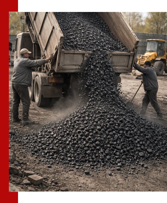 Доставка угля семечка самосвалами в Кингисеппе