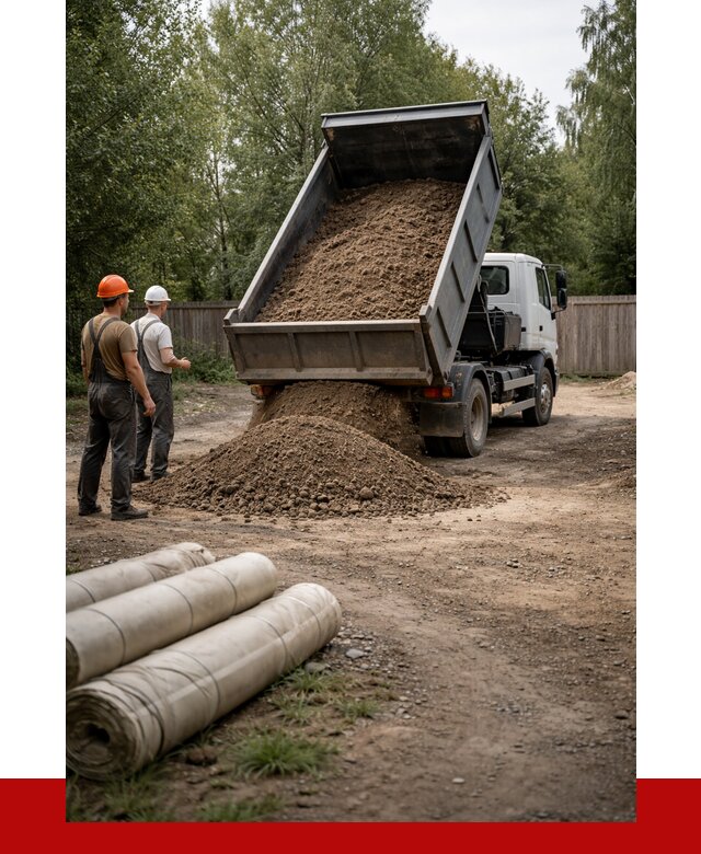 Доставка сыпучих материалов самосвалом в Кингисепп от 4361 р. | ПРОНЕРУДКгп