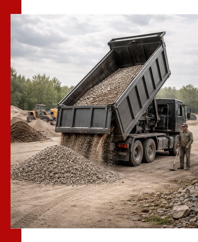 Доставка самосвалом 30 м3 по выгодным ценам в Кингисеппе