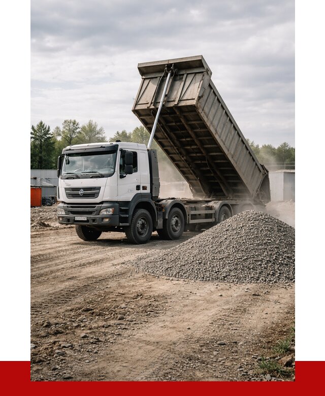 Доставка самосвалом 40 кубов в Кингисеппе от 9346 р. | ПРОНЕРУДКгп