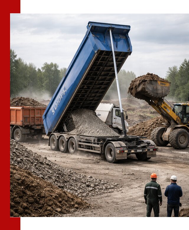 Аренда тонар 40 тонн в Кингисеппе с доставкой материалов