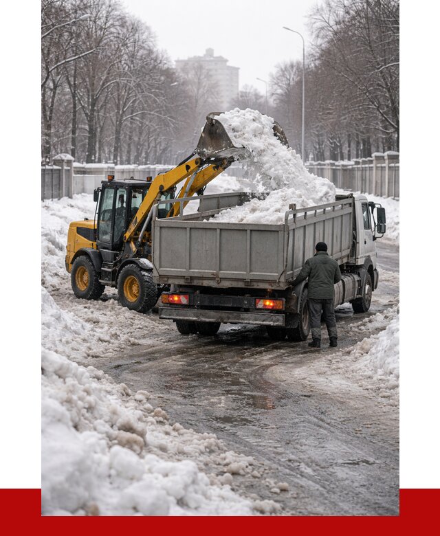 Вывоз снега с погрузкой в Кингисеппе от 3634 р. ПРОНЕРУДКгп